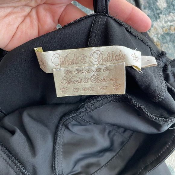 Wheels & Dollbaby black satin bustier pinup bodycon dress - Picture 6 of 11